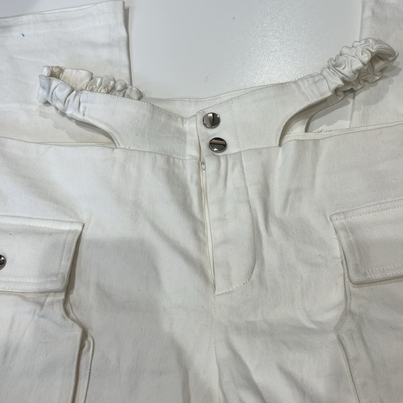 Camila Coelho Zenna Cargo Pants in White - Picture 4 of 7